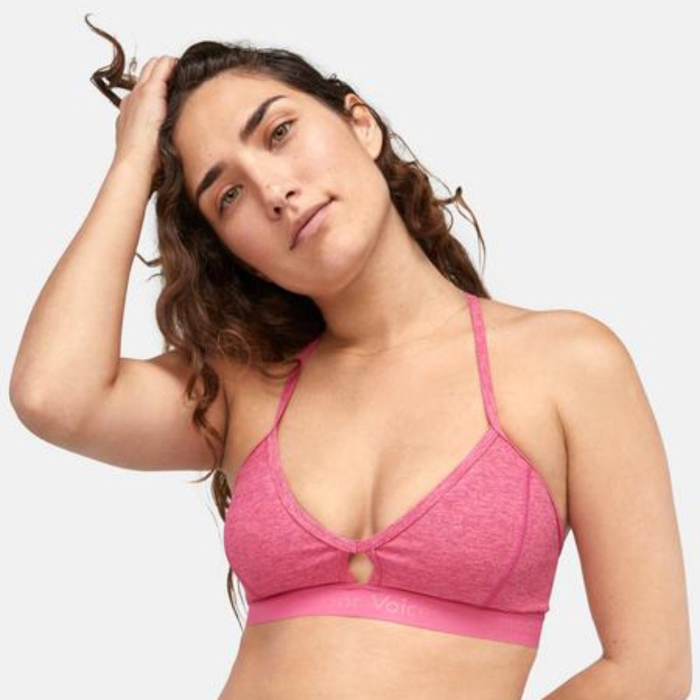 Outdoor Voices Flamingo Steeplechase Bra Medium